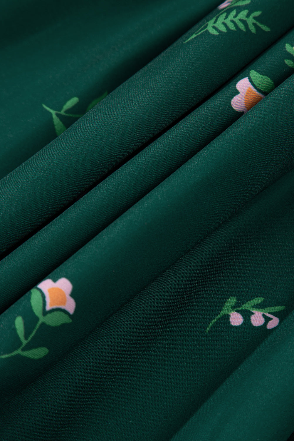 Blackish Green Boho Floral Print Sleeveless Dress