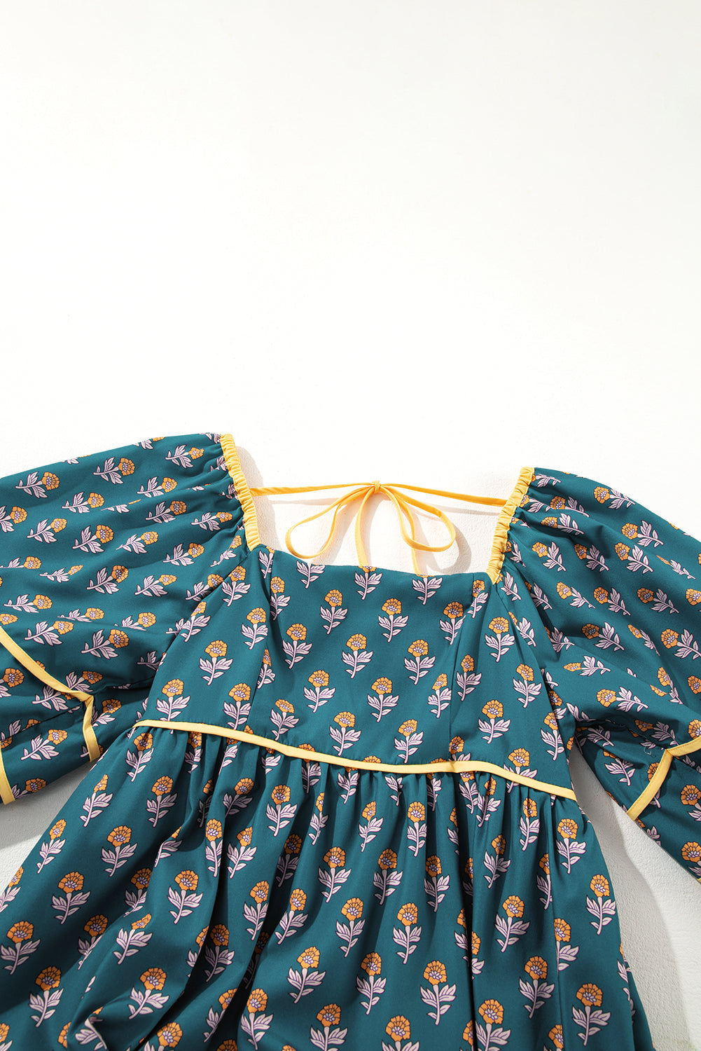 Skobeloff Floral Half Sleeve Pleated Mini Dress