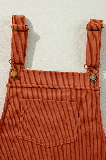 Vineyard Green Corduroy Front Pockets Overall Dress