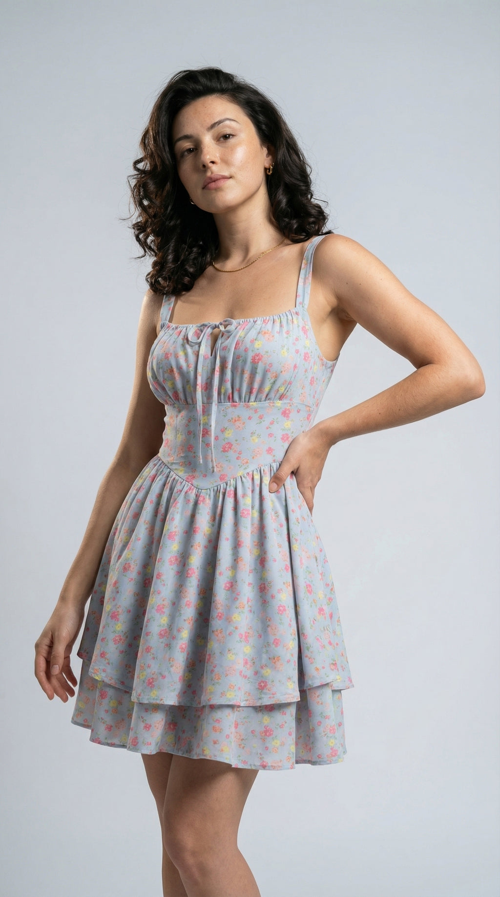 Meadowline Tie‑Front Dress
