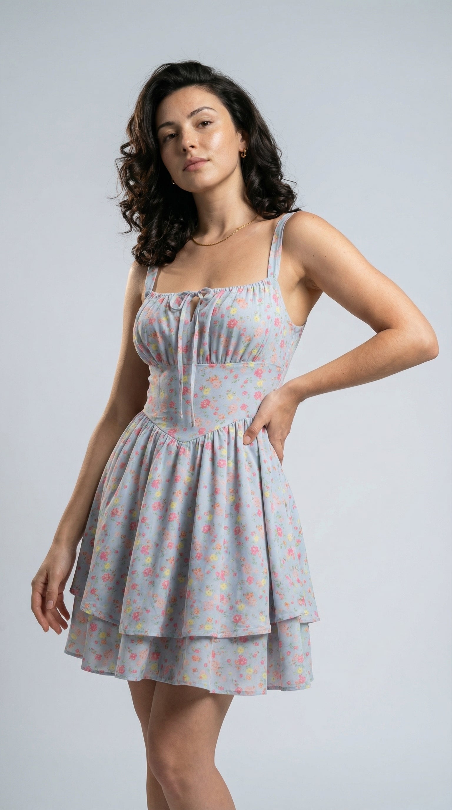 Meadowline Tie‑Front Dress