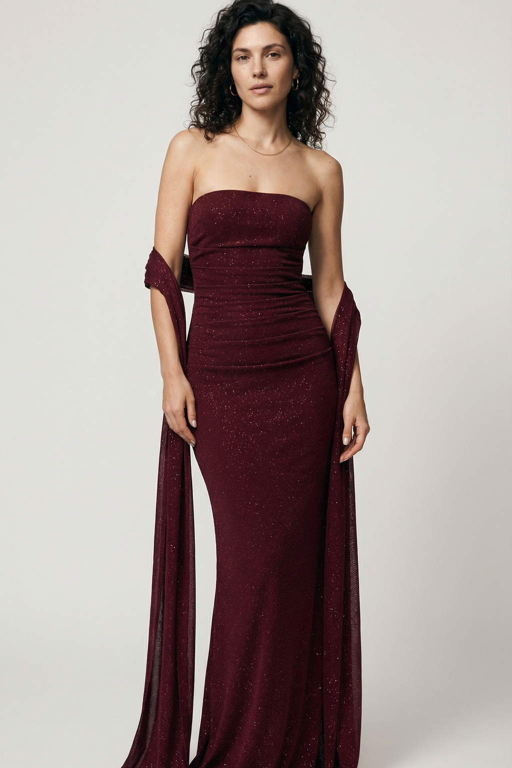 Royal Merlot Evening Dress