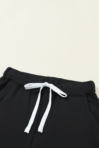 Dark Brown Casual Drawstring Drop Waist Pocketed Joggers