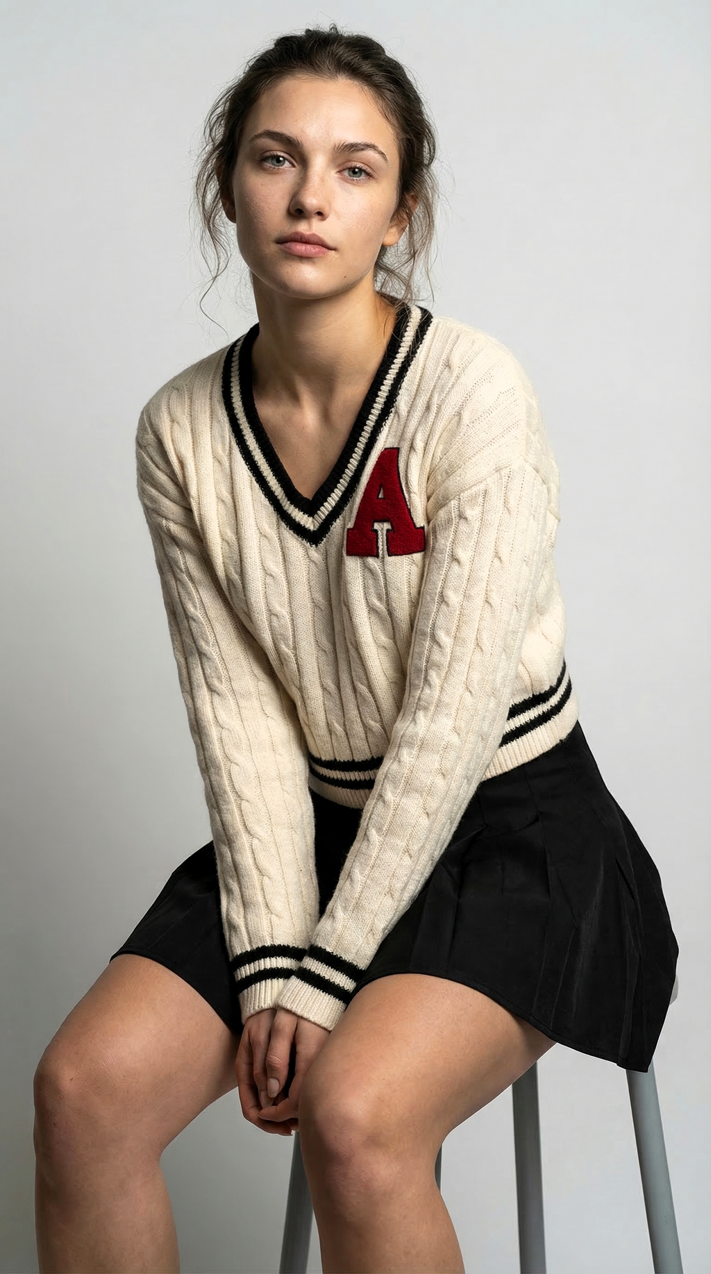 The Varsity Crest Knit Top