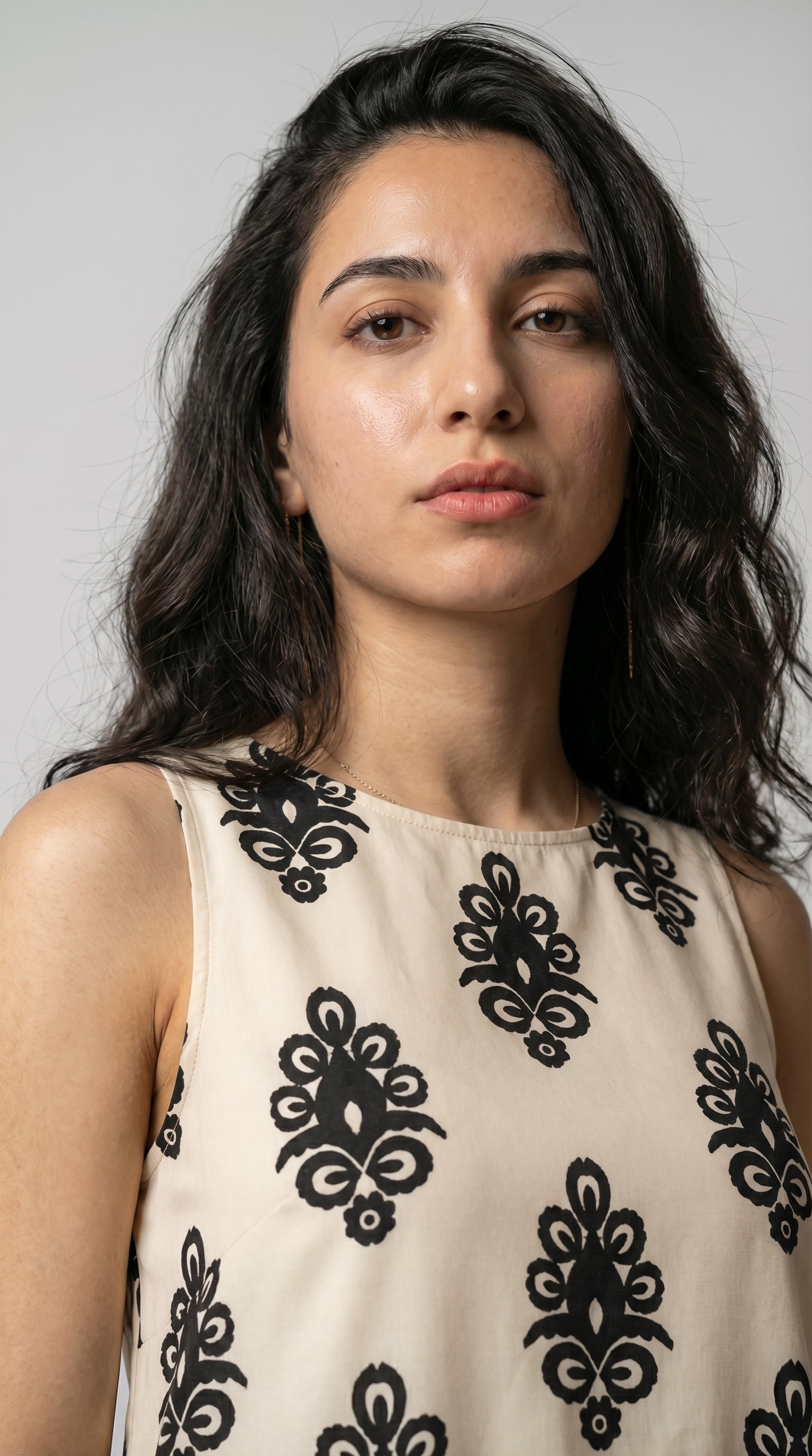 The Ivory Mosaic Hollowed Bowknot Back Mini Dress