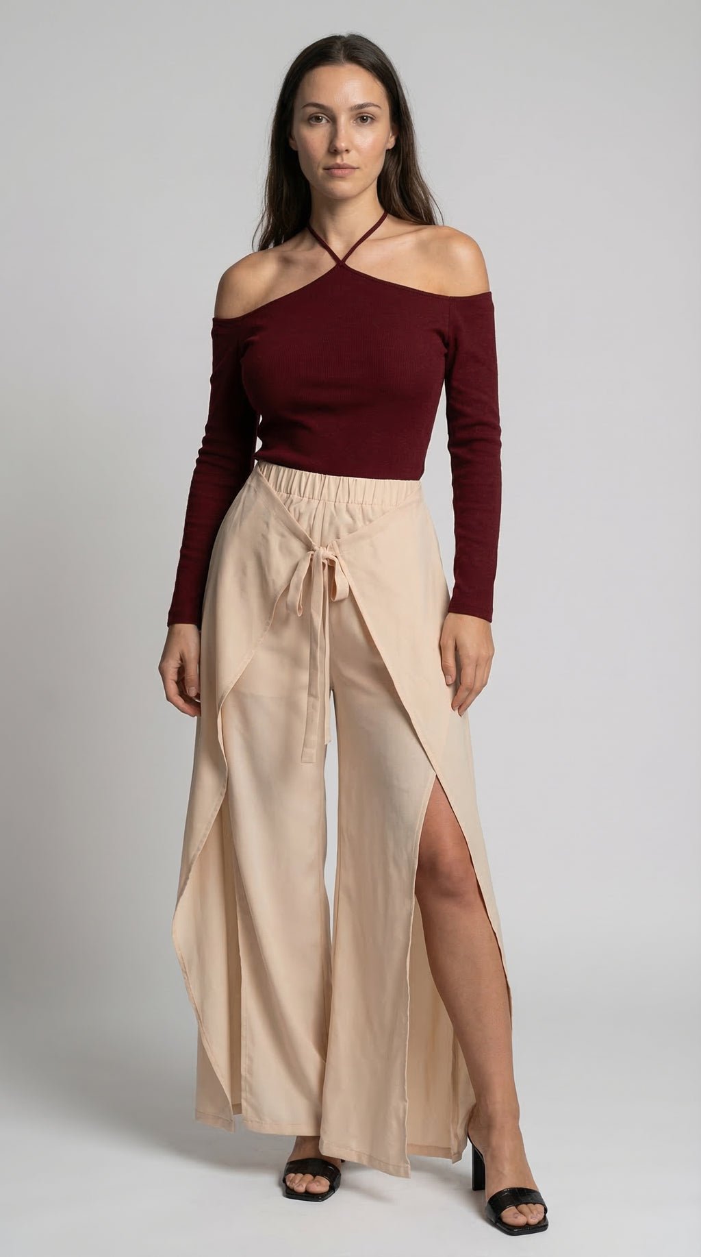 The Bordeaux Halter Top