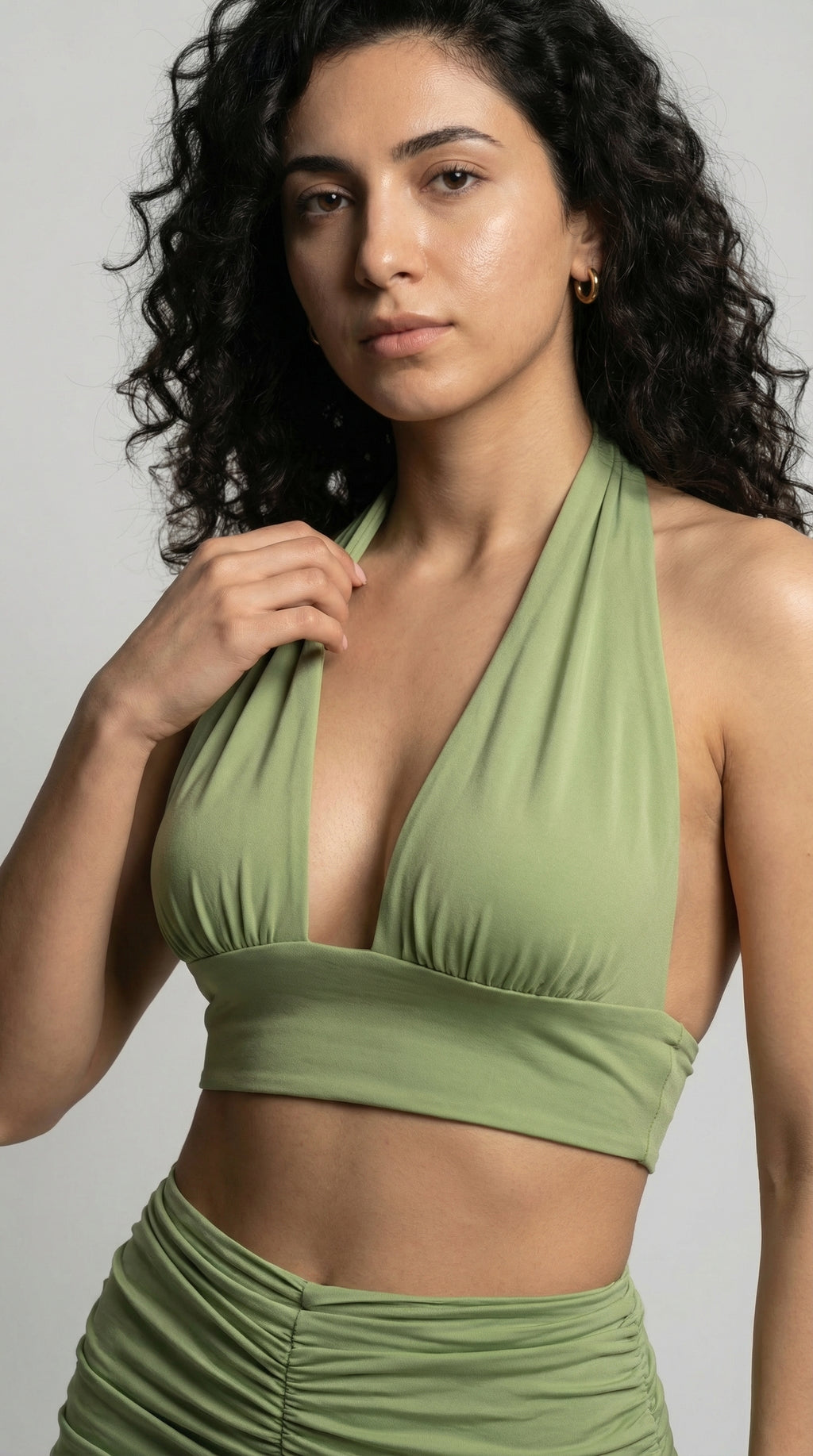 The Ruched Halter Mini Set