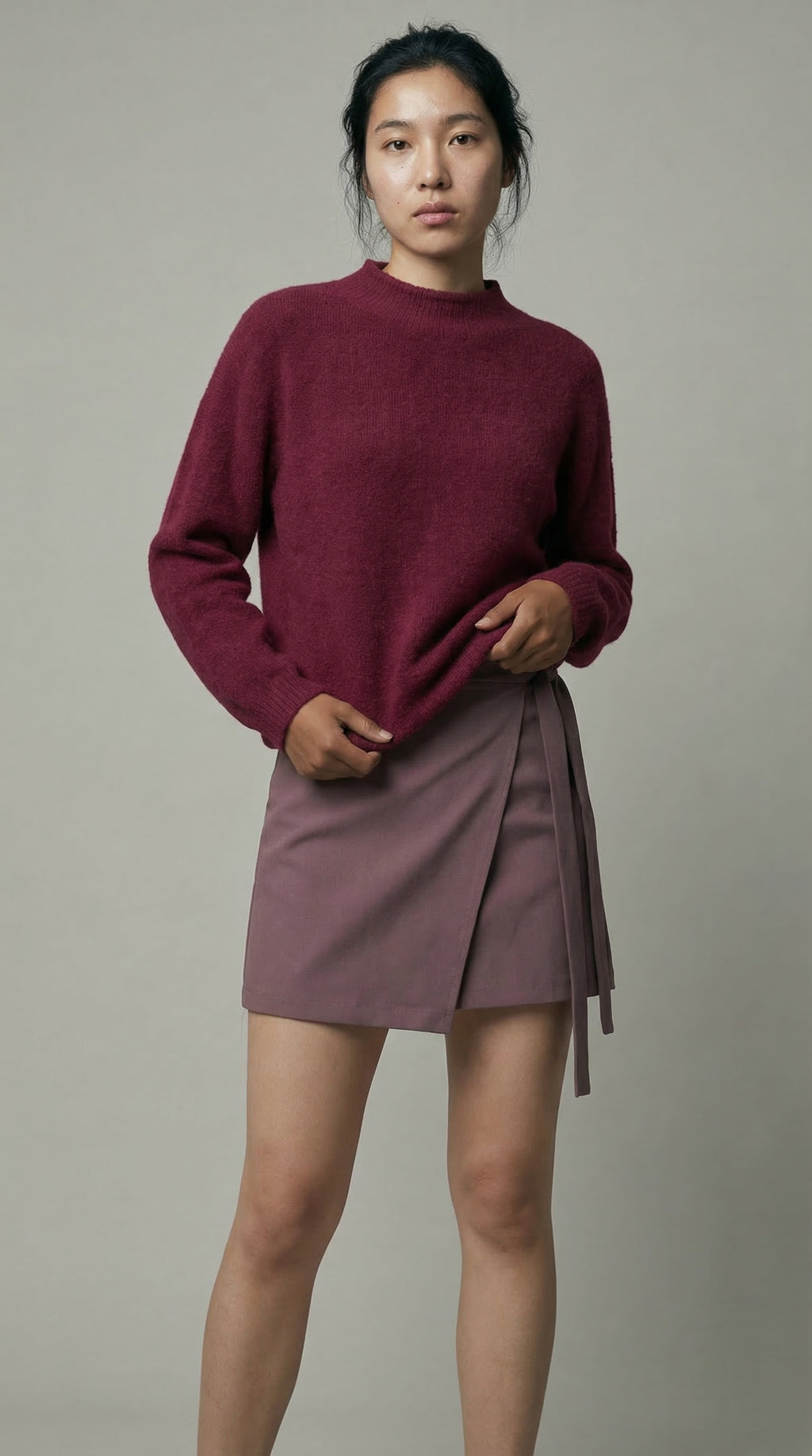 Crimsongrain Mock Neck Sweater