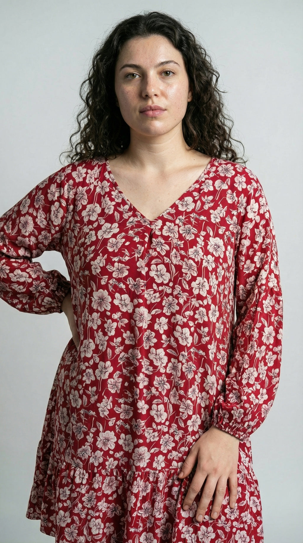 The Crimson Flora Dress
