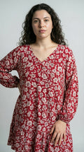 The Crimson Flora Dress