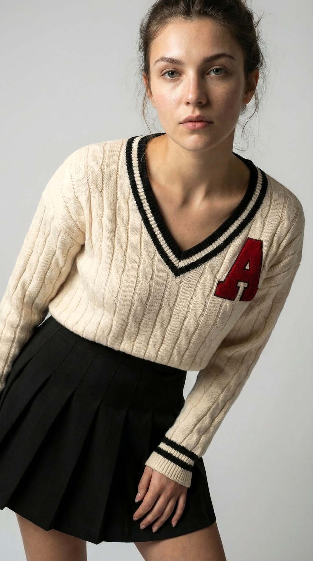 The Varsity Crest Knit Top