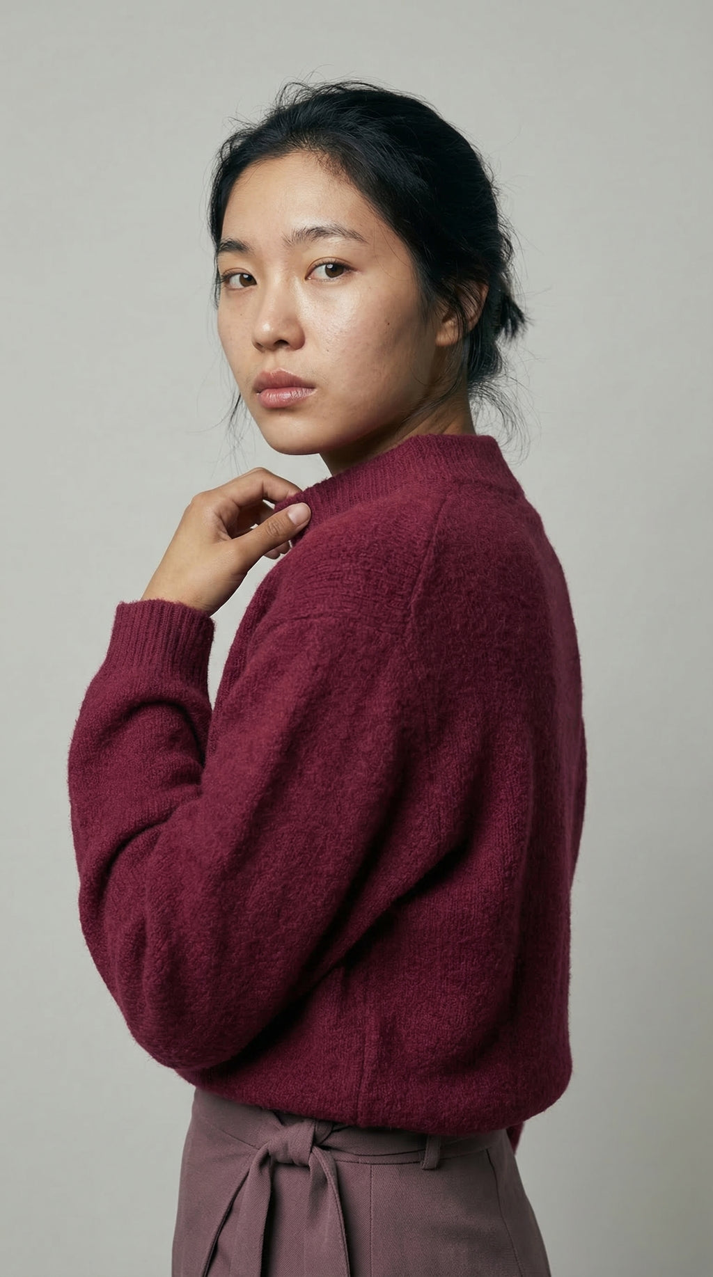 Crimsongrain Mock Neck Sweater