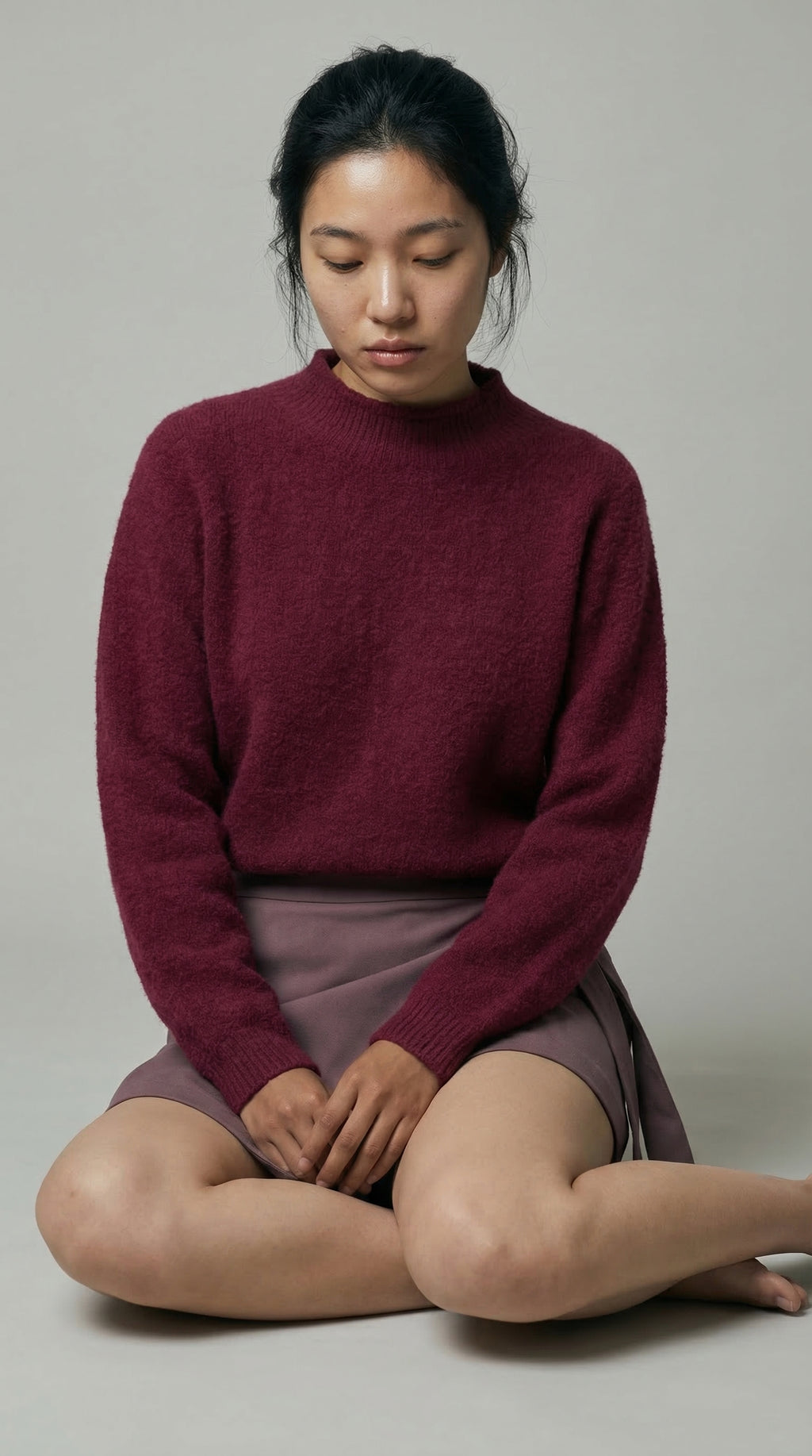 Crimsongrain Mock Neck Sweater