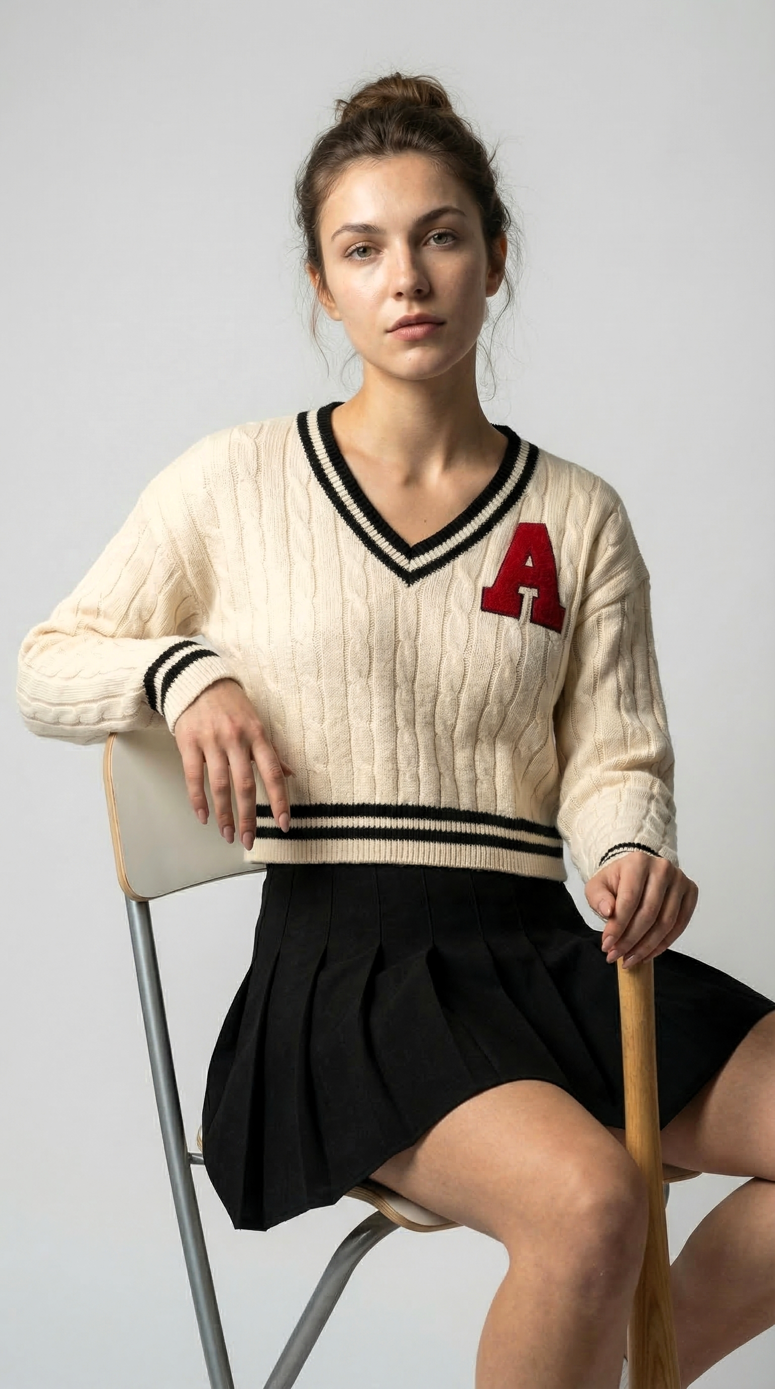 The Varsity Crest Knit Top