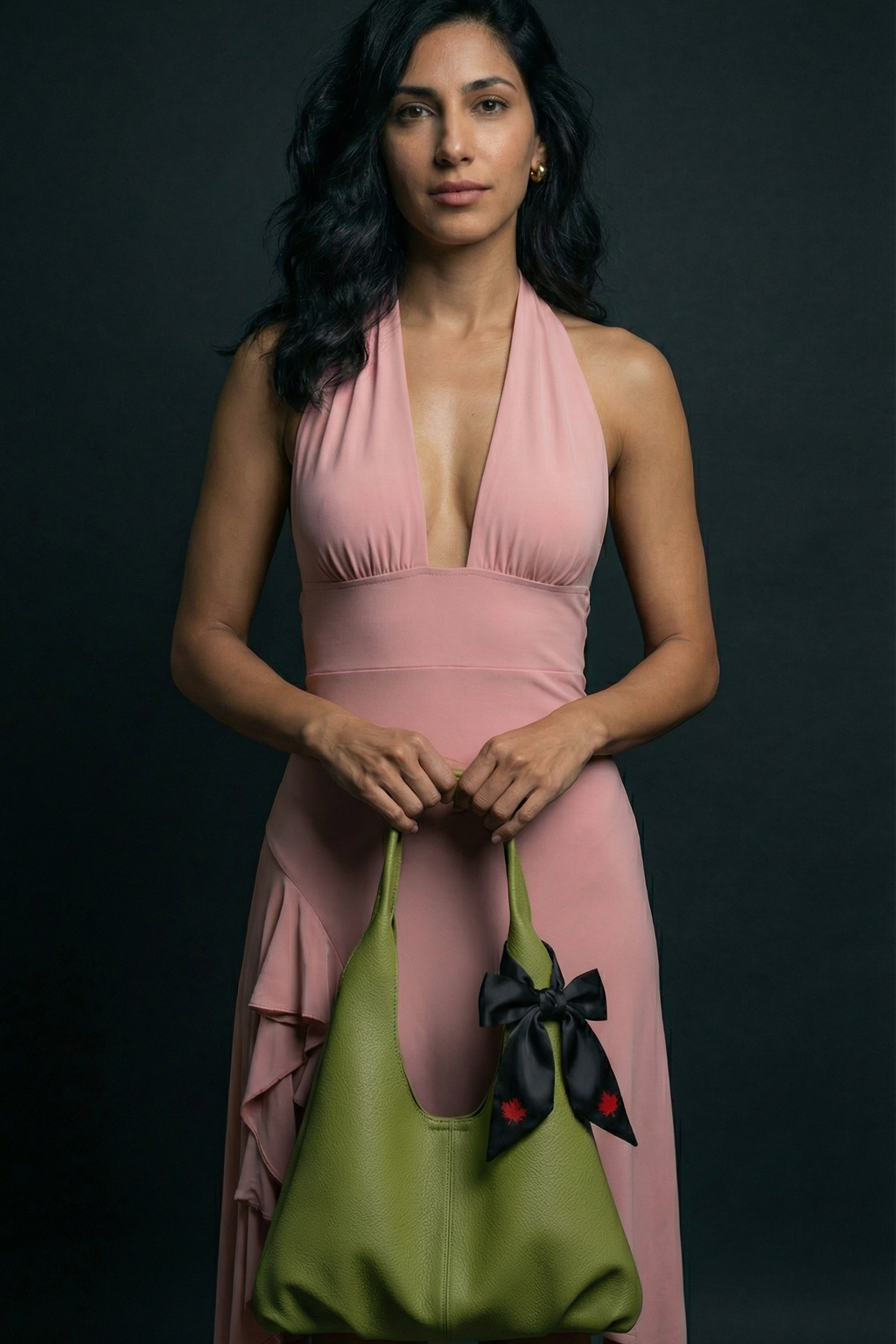 The Aurora Ruffle Halter Mini