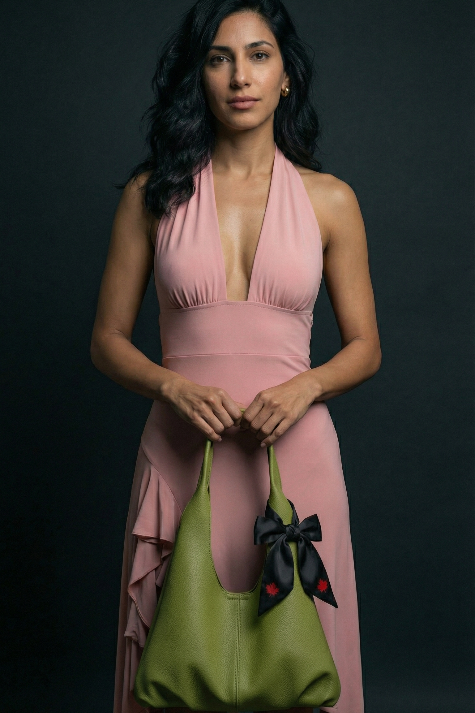 The Aurora Ruffle Halter Mini