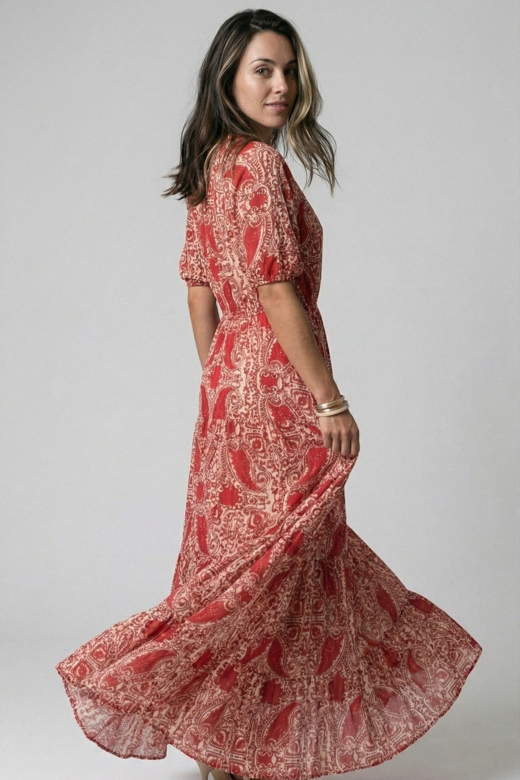 The Crimson Paisley Maxi