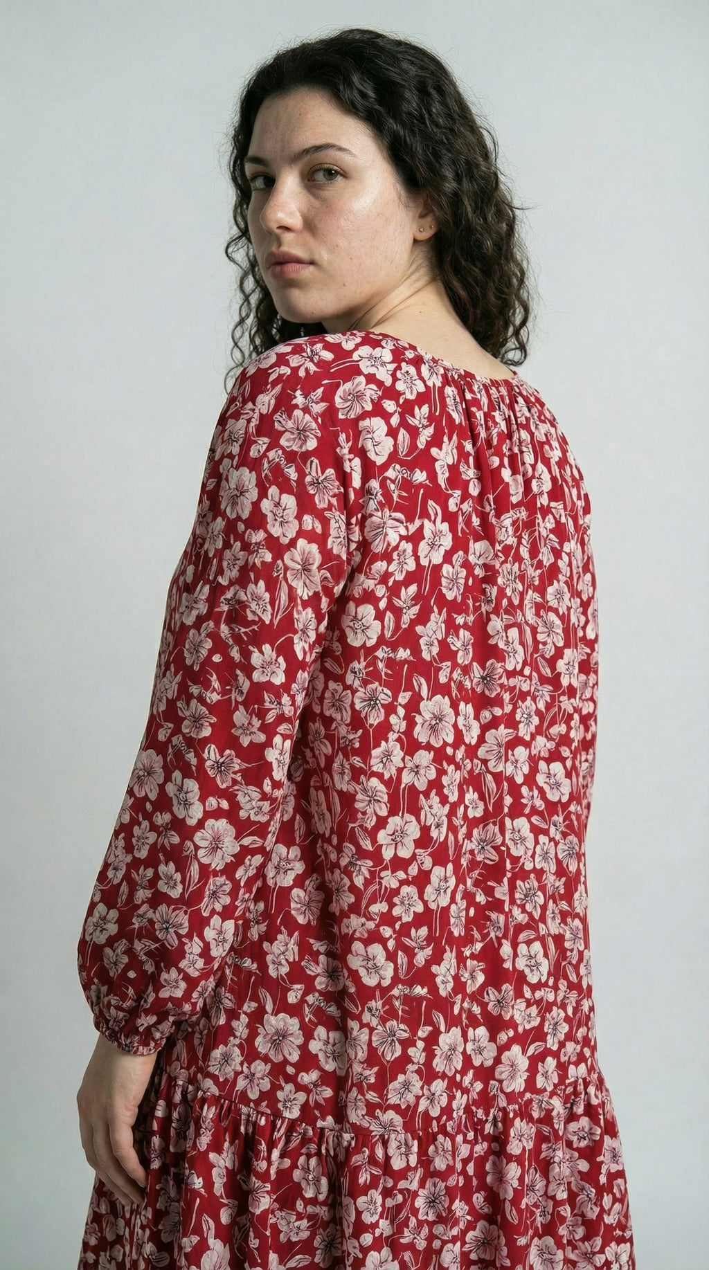 The Crimson Flora Dress