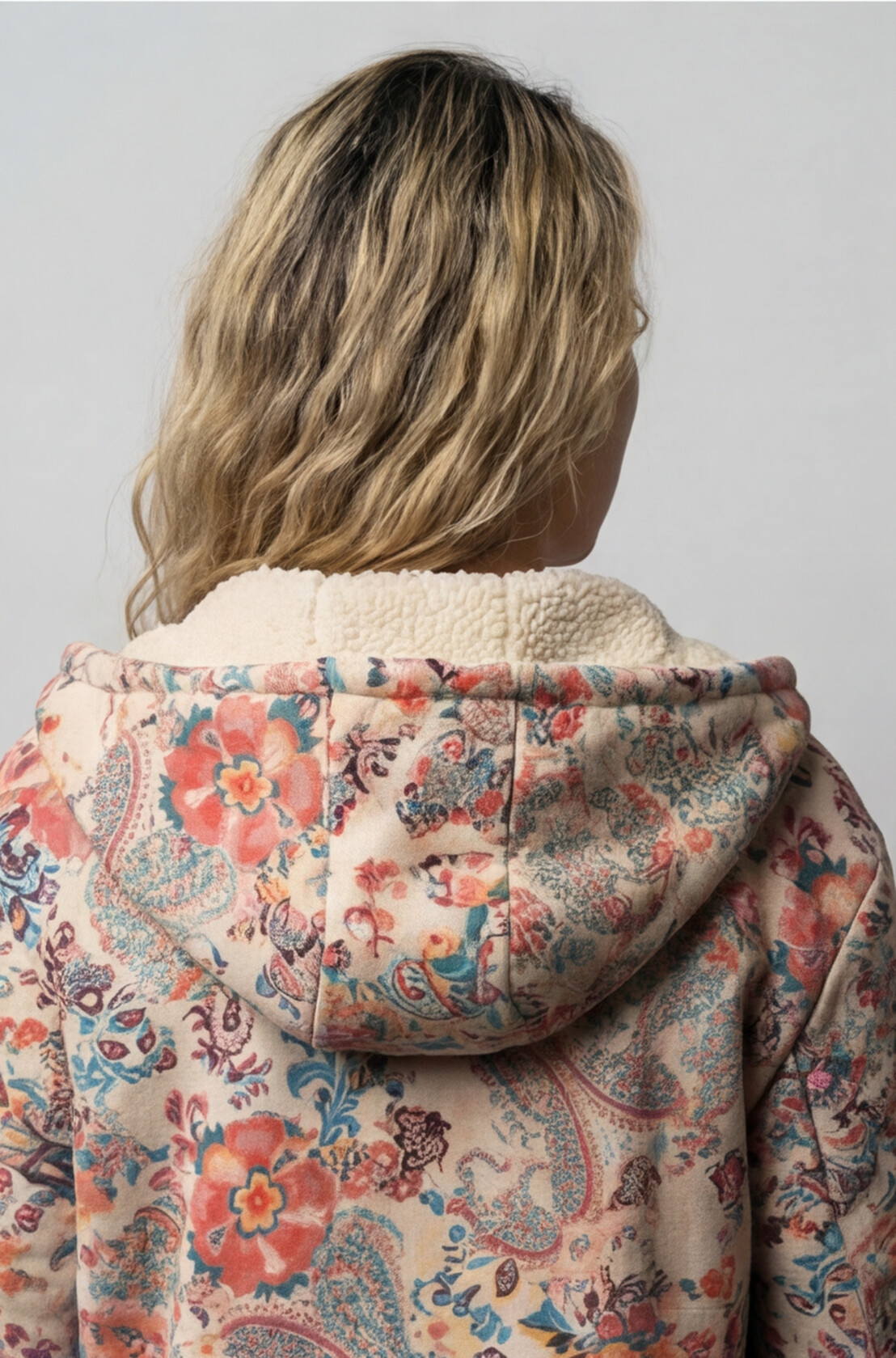 The Sherpa‑Lined Vintage Flora Coat