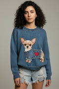 Chihuahua Intarsia Knit Sweater