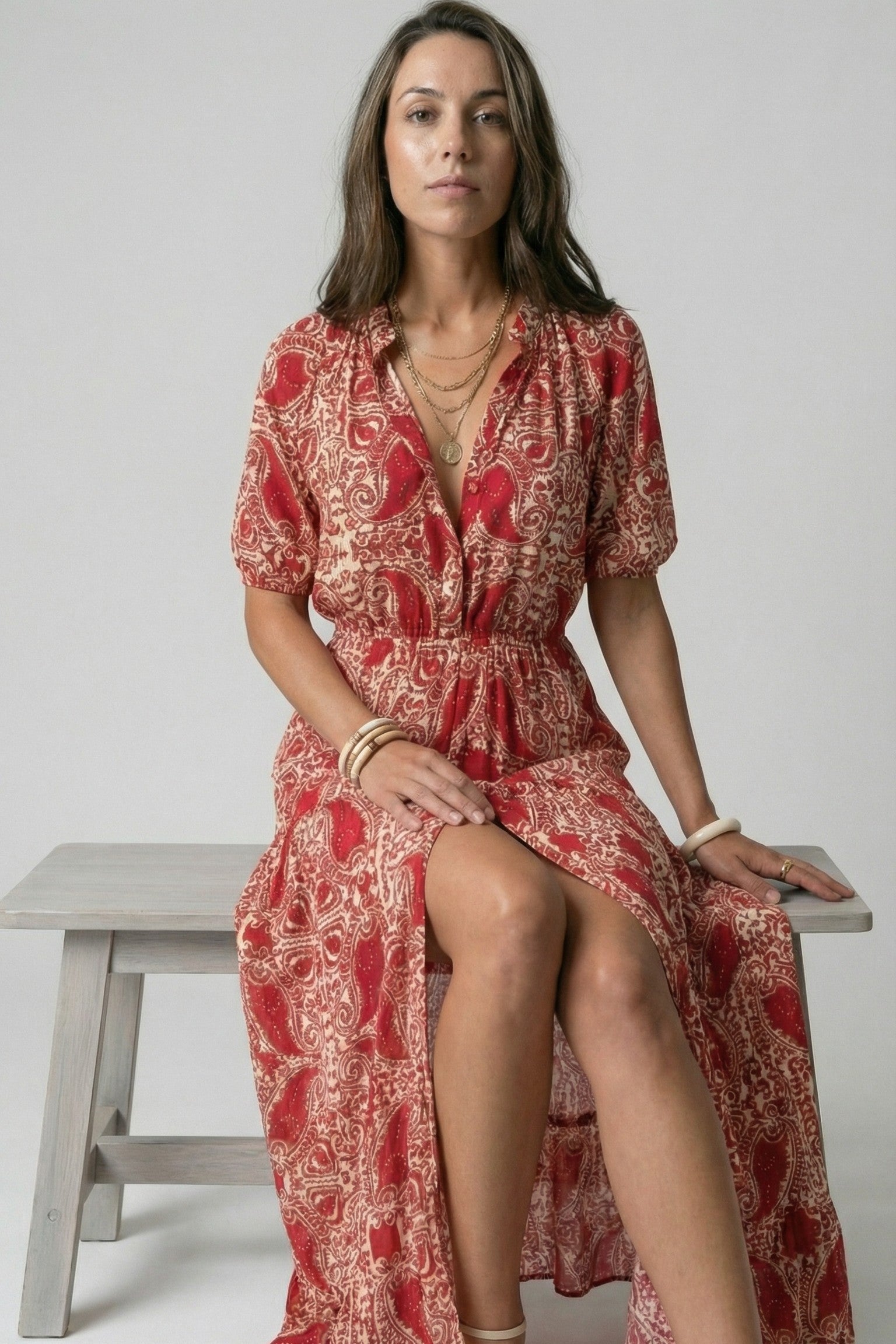 The Crimson Paisley Maxi