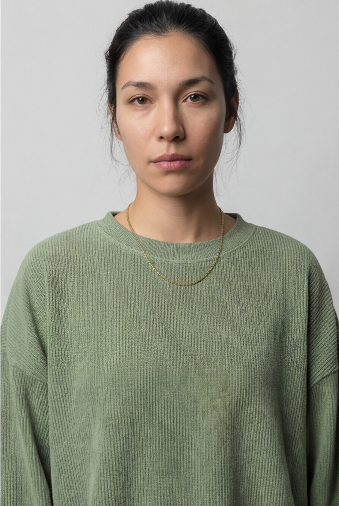 The Meadow Ribbed Oversized Pullover in Grass Green