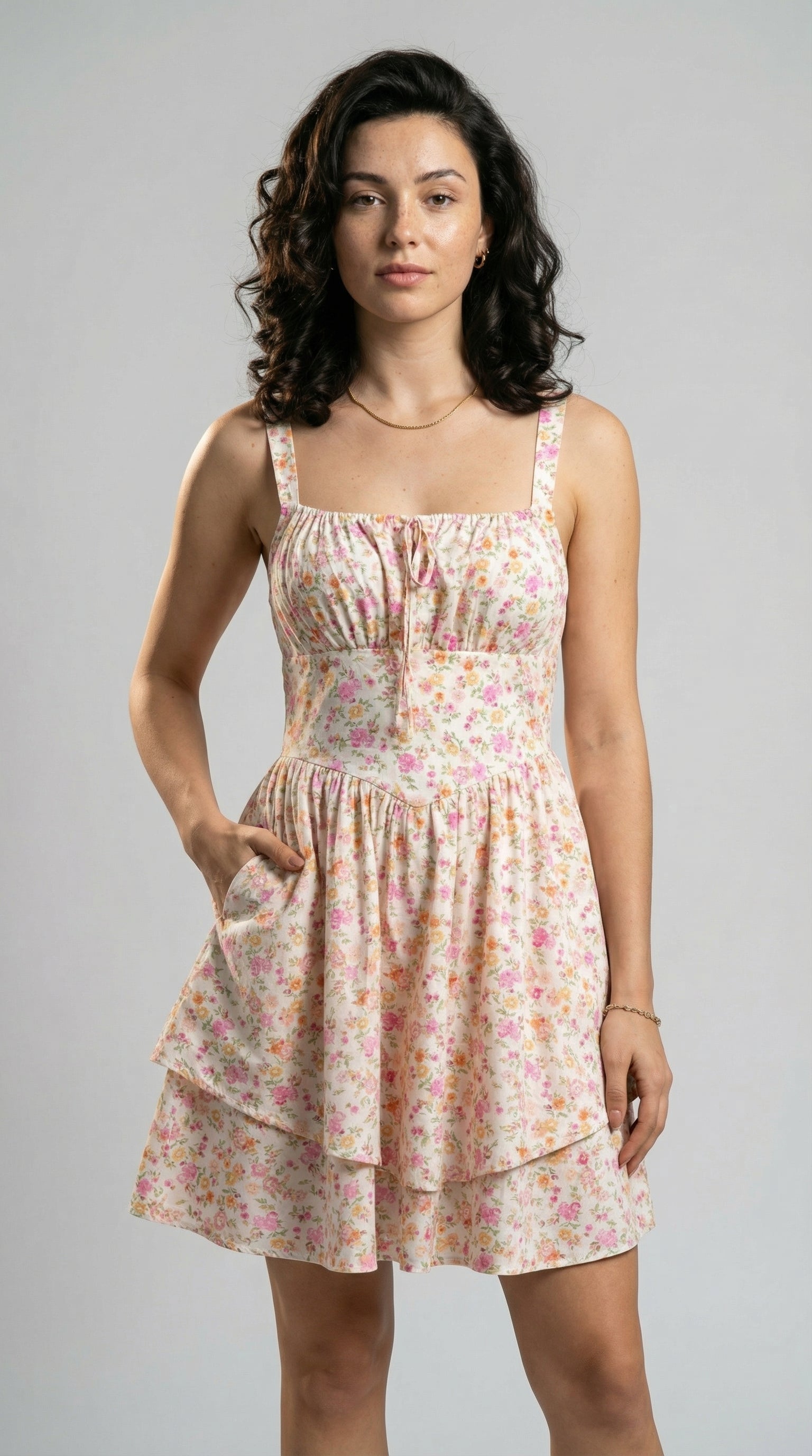 Meadowline Tie‑Front Dress