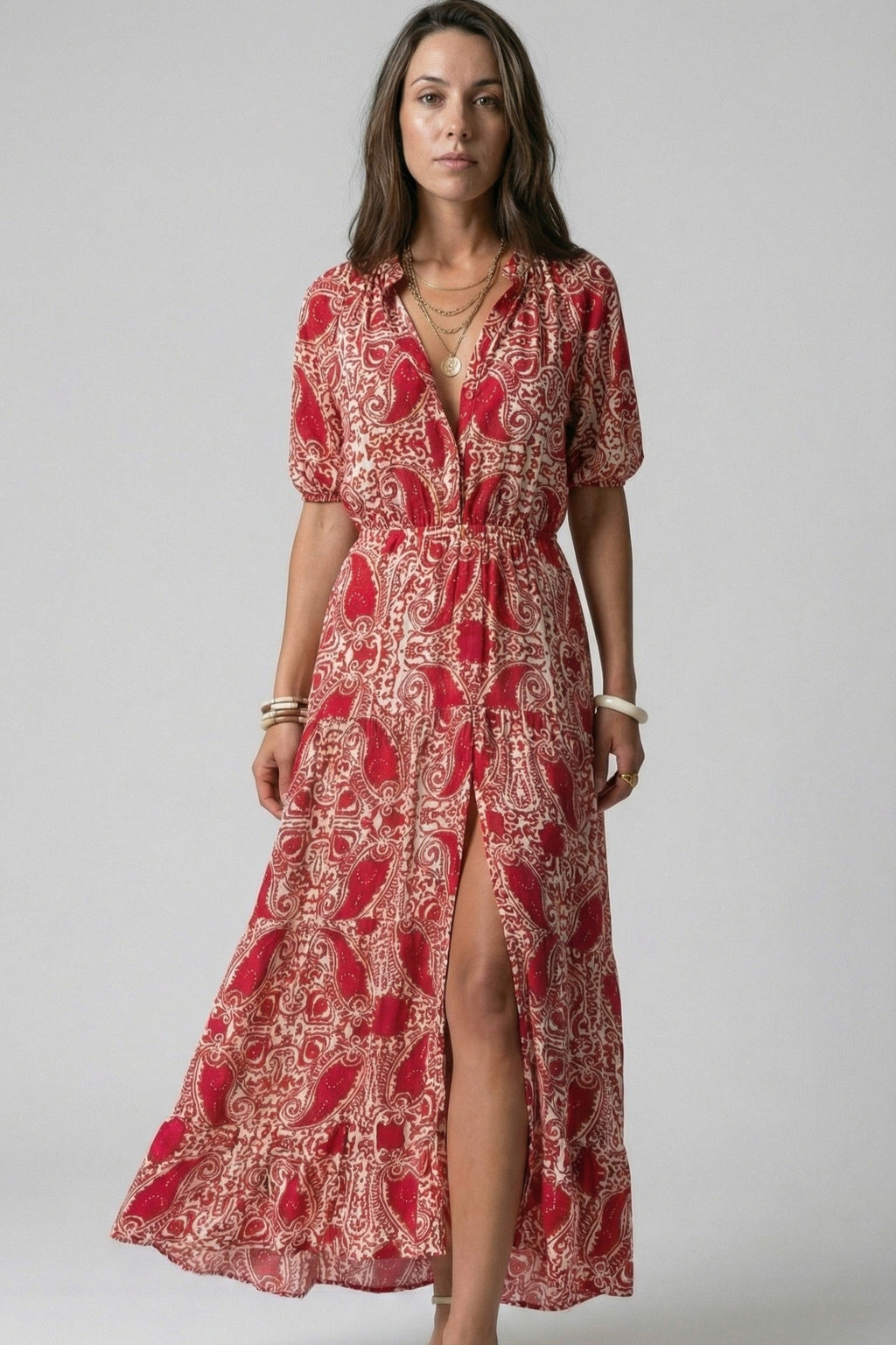The Crimson Paisley Maxi