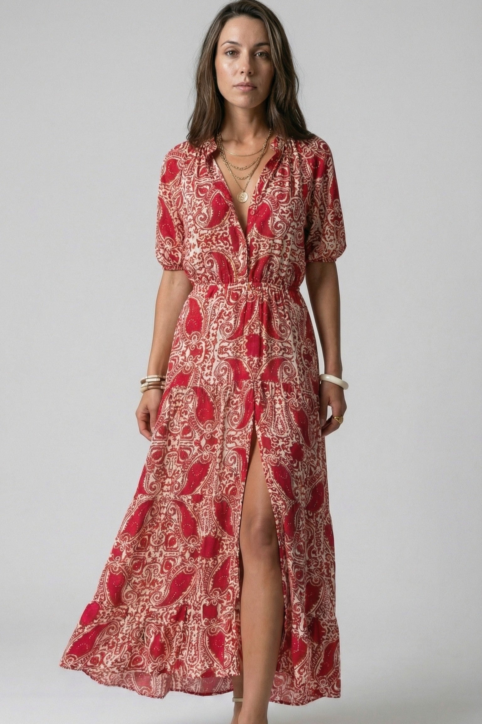 The Crimson Paisley Maxi
