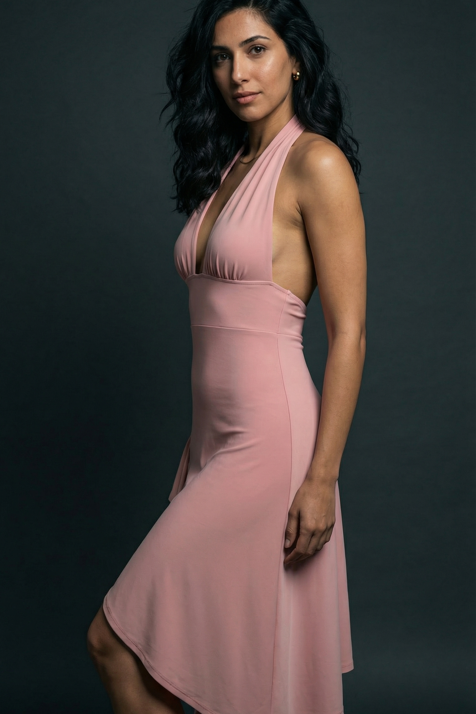 The Aurora Ruffle Halter Mini