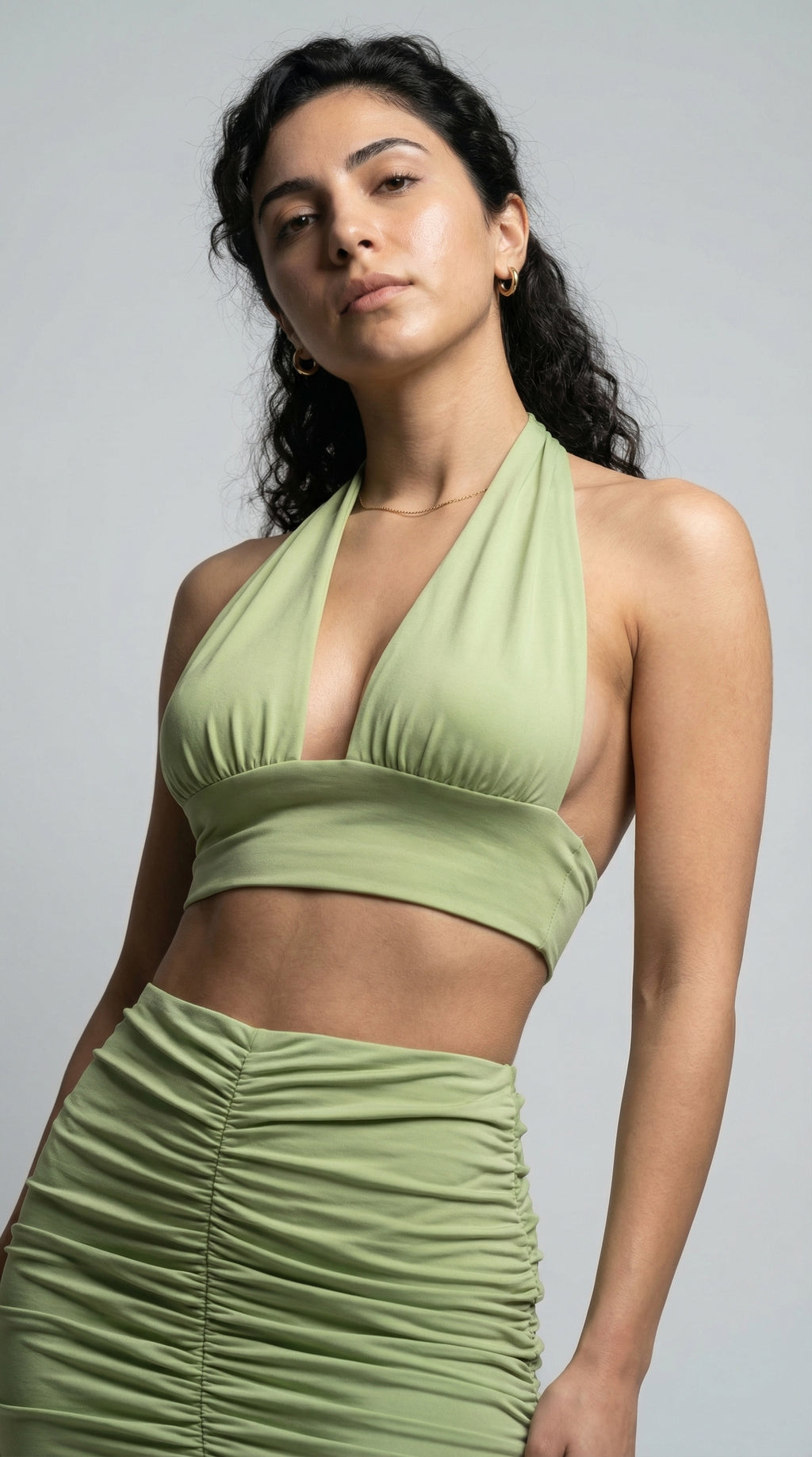 The Ruched Halter Mini Set