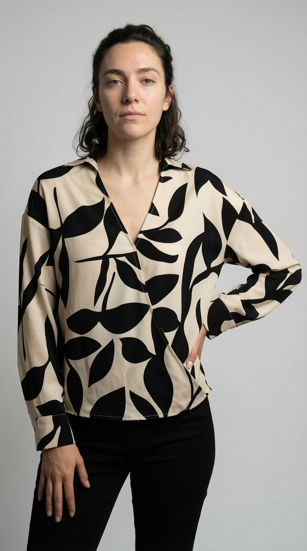 The Abstract Leaf Blouse