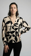 The Abstract Leaf Blouse