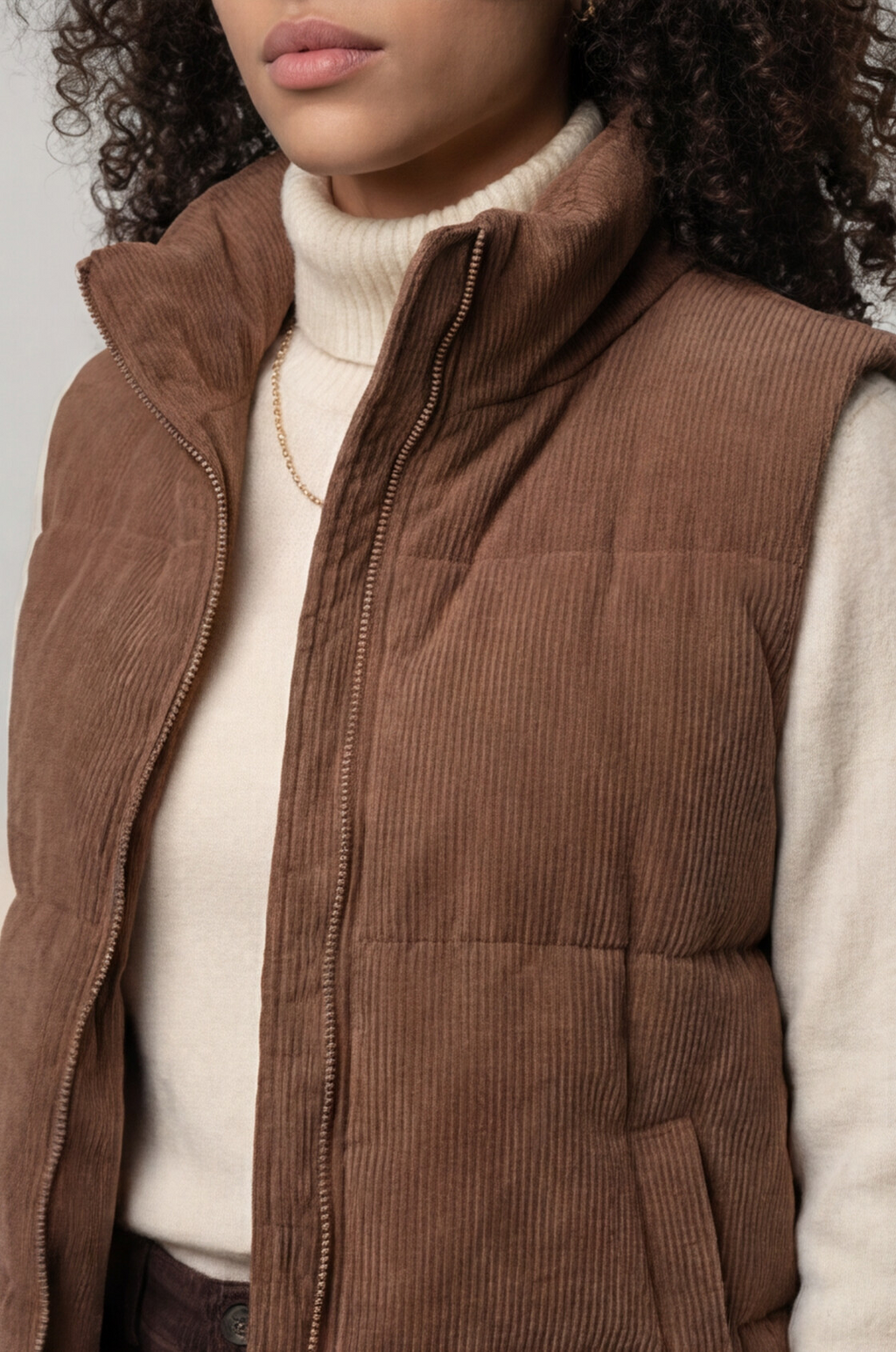 The Aspen Corduroy Puffer Vest