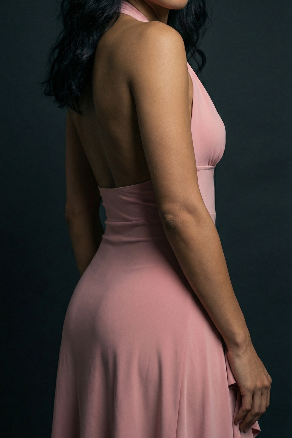 The Aurora Ruffle Halter Mini