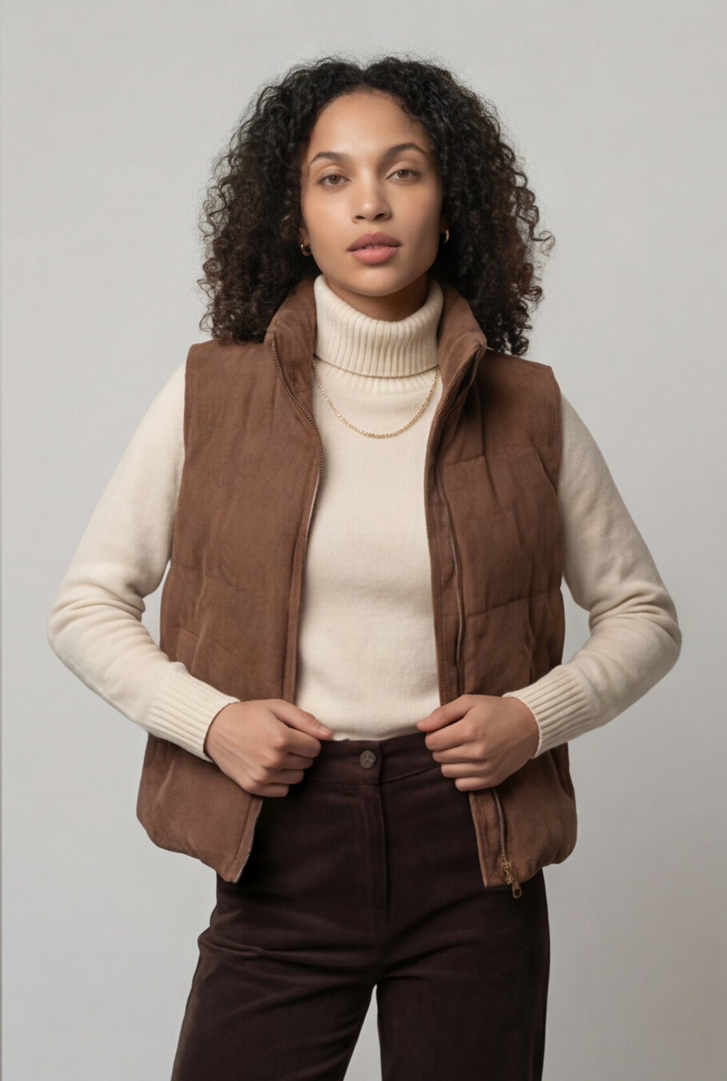 The Aspen Corduroy Puffer Vest