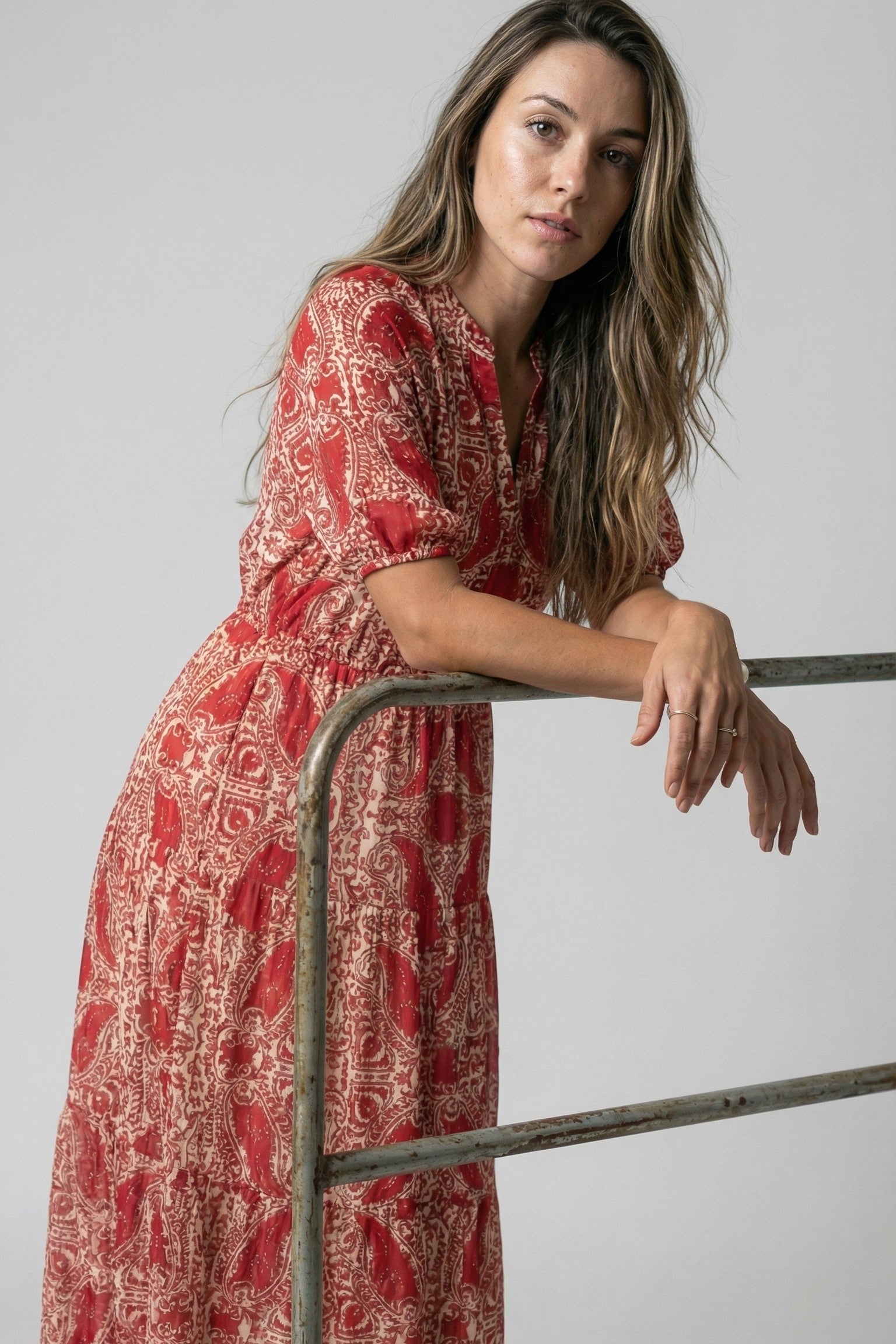 The Crimson Paisley Maxi