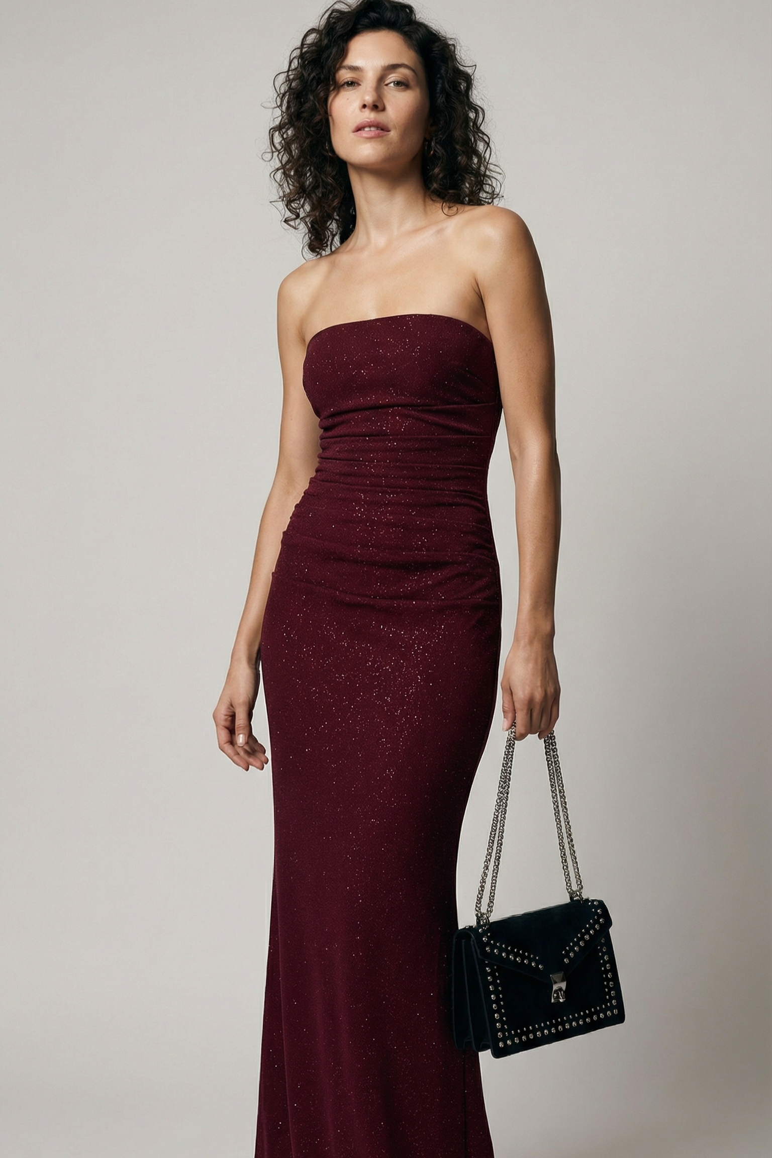 Royal Merlot Evening Dress