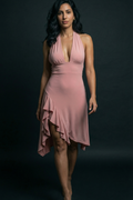 The Aurora Ruffle Halter Mini