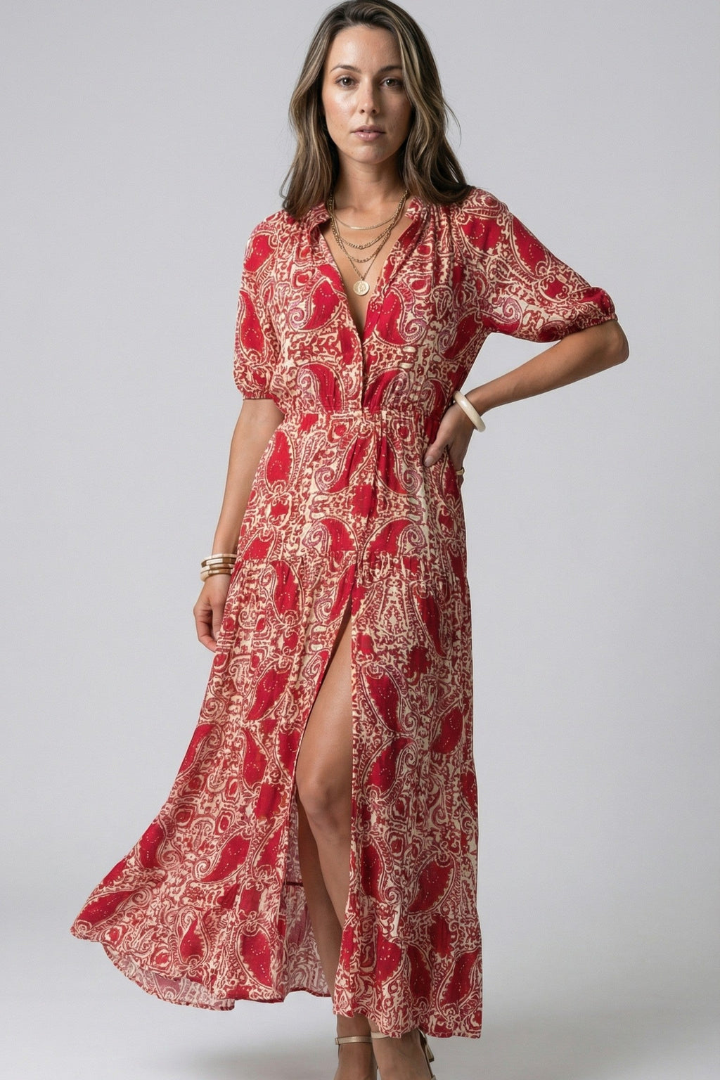 The Crimson Paisley Maxi
