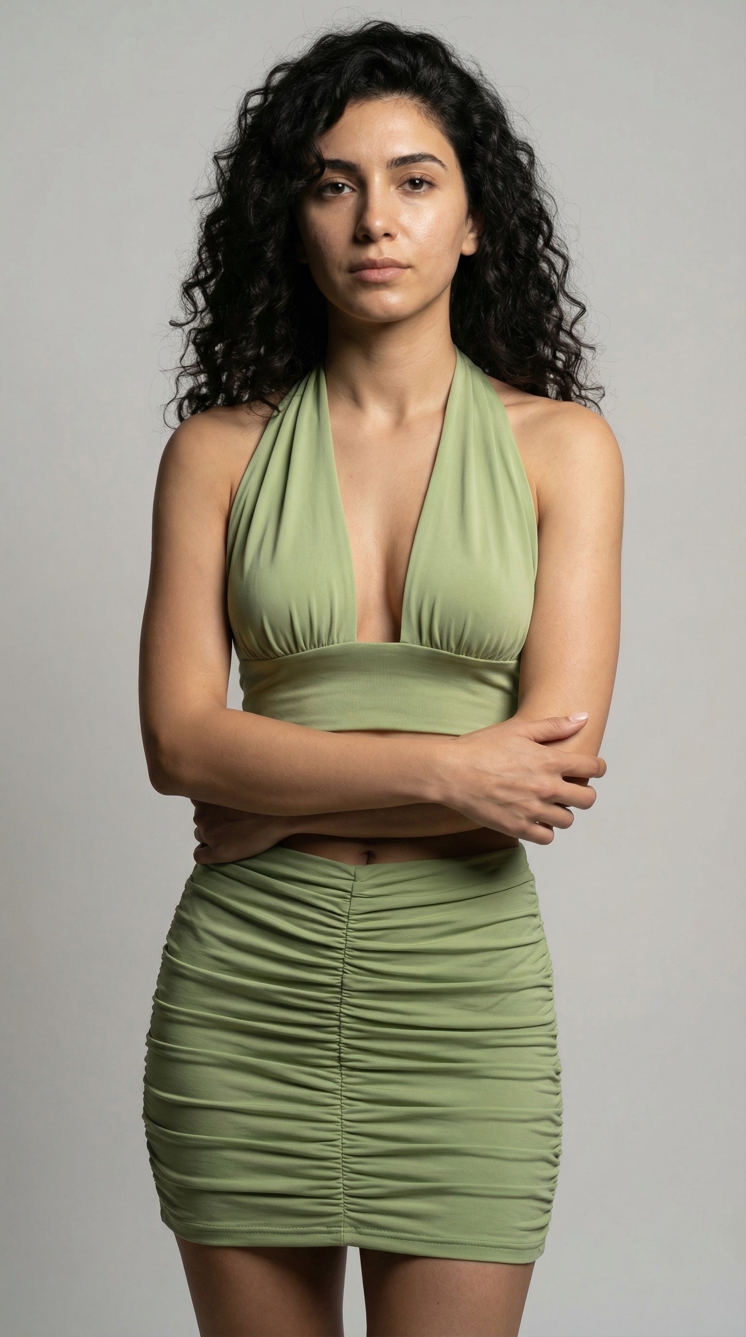 The Ruched Halter Mini Set