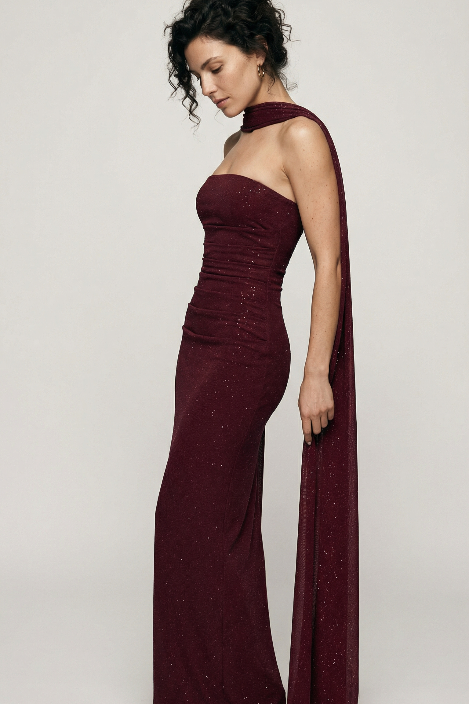 Royal Merlot Evening Dress