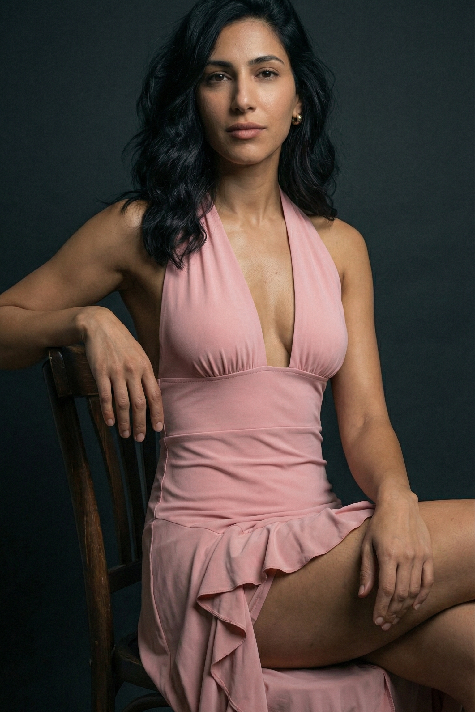 The Aurora Ruffle Halter Mini