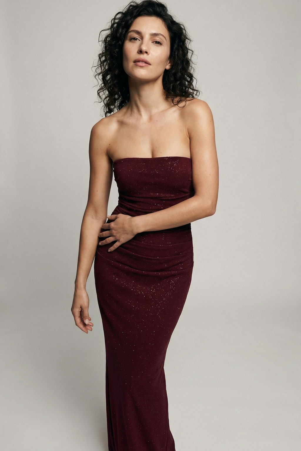 Royal Merlot Evening Dress