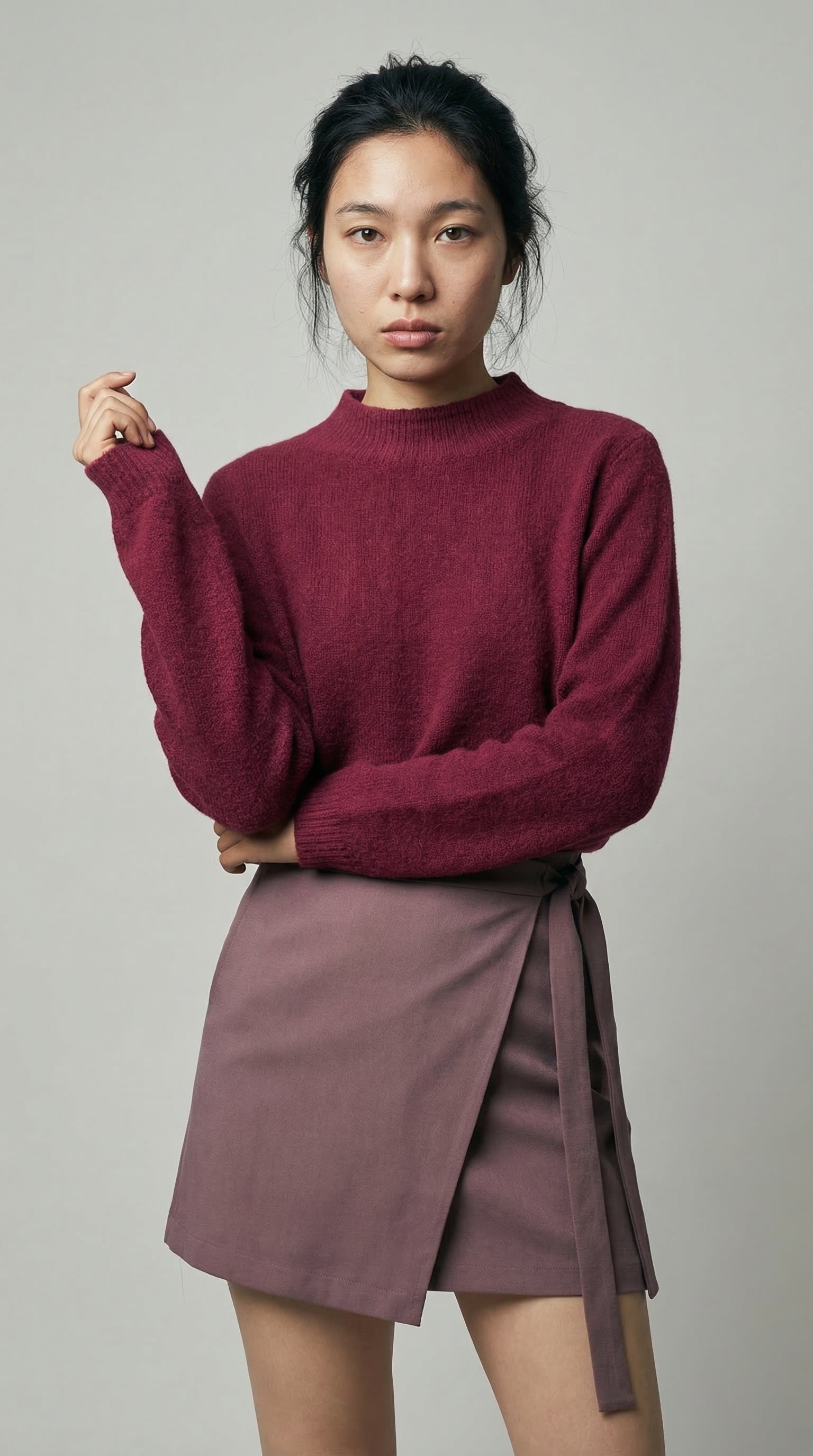 Crimsongrain Mock Neck Sweater