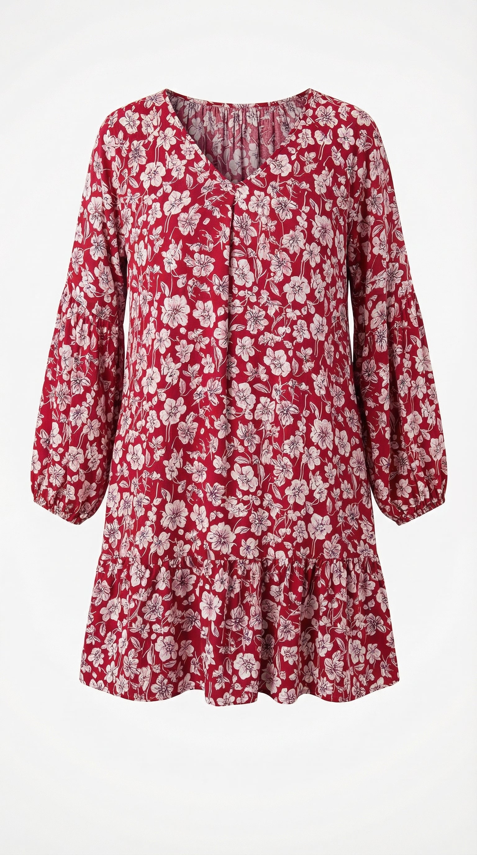 The Crimson Flora Dress