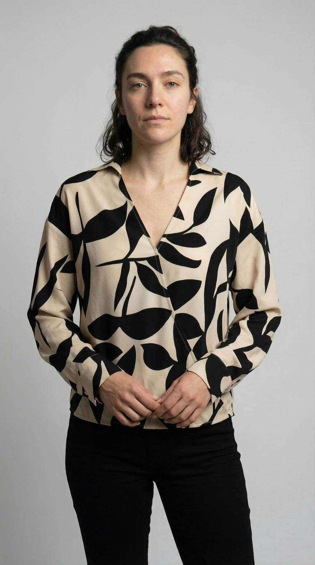The Abstract Leaf Blouse