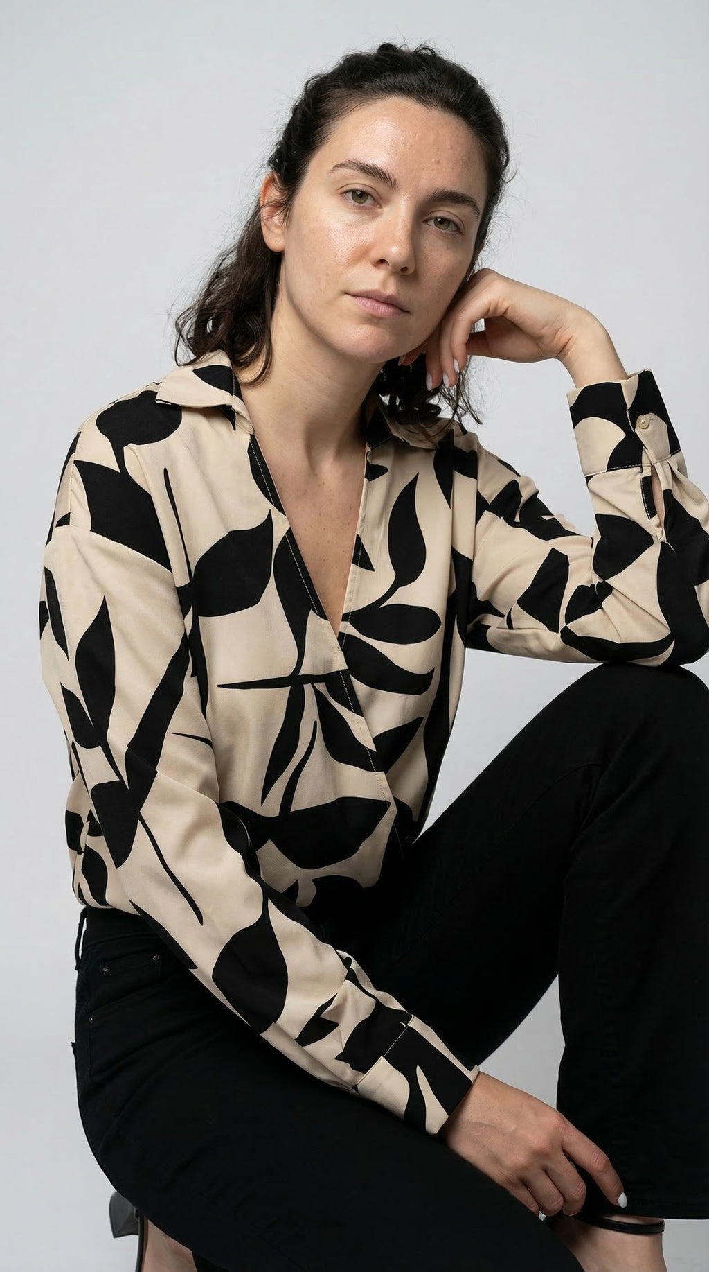 The Abstract Leaf Blouse