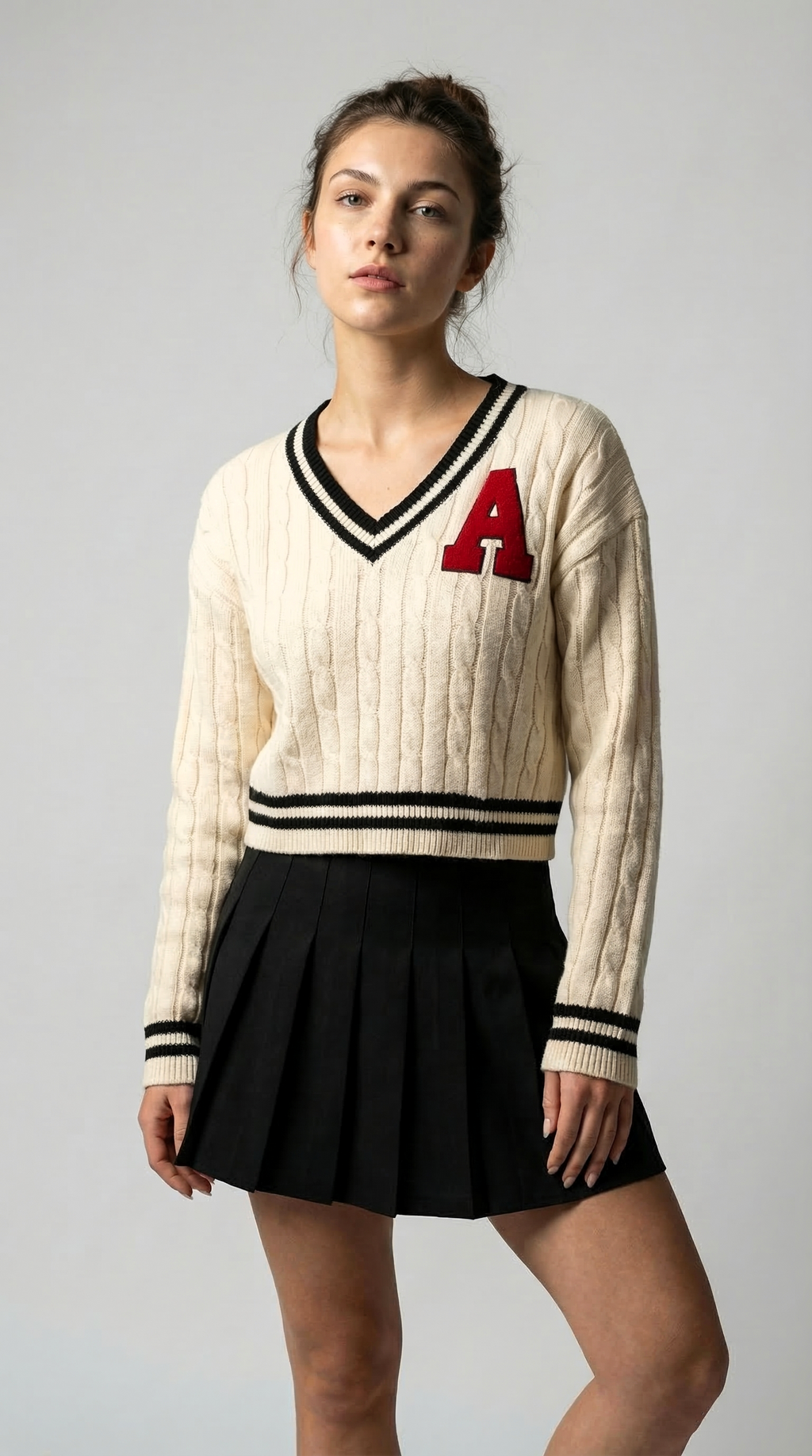 The Varsity Crest Knit Top