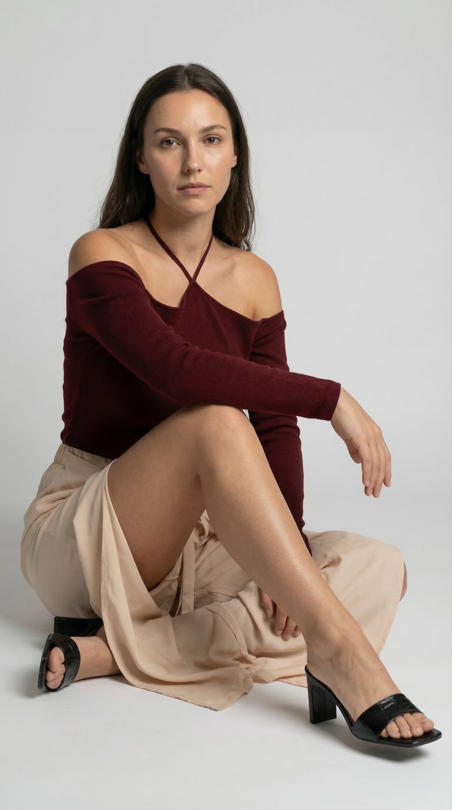 The Bordeaux Halter Top
